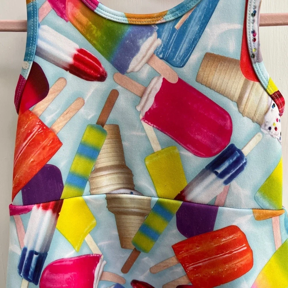 NWOT The Children’s Place 2T Multicolor Popsicle Tank Top Stretch Girls Dress - Picture 2 of 4